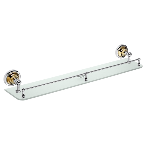 BETRO GOLD Doppelhandtuchhalter Messing Gold Chrom 660x90x125 mm f�r Bad & WC >> zum Bohren