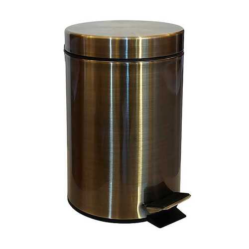 BETRO BRONZE Abfalleimer Edelstahl Bronze 170x260x170 mm, 3 Ltr f�r Bad & K�che >> Freistehend anwendbar