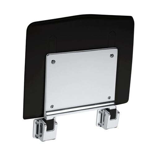 BELP Duschklappsitz Edelstahl Kunststoff Schwarz poliert 350x70x340 mm, 120 kg Traglast f�r Bad & WC >> zum Bohren