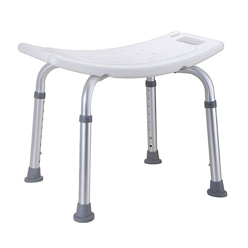 BELP Duschsitz Aluminium Kunststoff Wei� 510x390-570x410 mm, 120 kg Traglast f�r Bad & WC >> Freistehend anwendbar