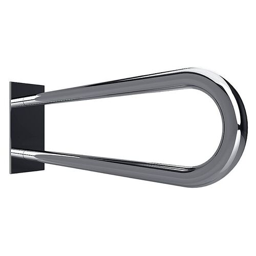 BELP St�tzgriff in U-Form Edelstahl poliert mit Abdeckung 100x250x616 mm, 120 kg Traglast f�r Bad & WC >> zum Bohren