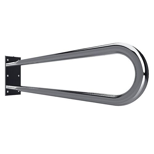 BELP St�tzgriff in U-Form Edelstahl poliert 100x250x829 mm, 120 kg Traglast f�r Bad & WC >> zum Bohren