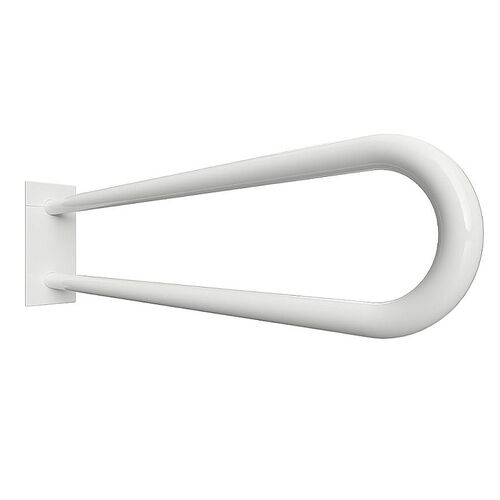 BELP St�tzgriff in U-Form Eisen Wei� mit Abdeckung 103x253x829 mm, 120 kg Traglast f�r Bad & WC >> zum Bohren