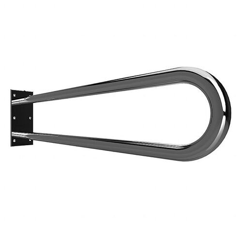BELP St�tzgriff in U-Form Edelstahl poliert 100x250x866 mm, 120 kg Traglast f�r Bad & WC >> zum Bohren