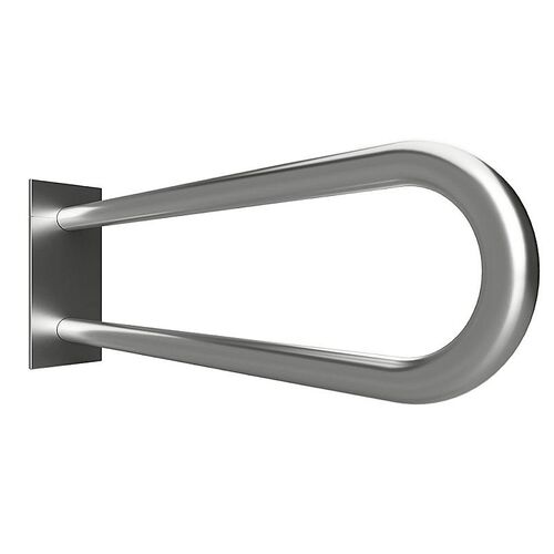 BELP St�tzgriff in U-Form Edelstahl geb�rstet mit Abdeckung 103x253x866 mm, 120 kg Traglast f�r Bad & WC >> zum Bohren