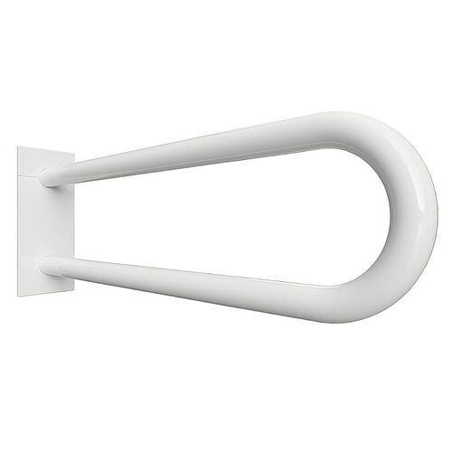 BELP St�tzgriff in U-Form Eisen Wei� mit Abdeckung 103x253x866 mm, 120 kg Traglast f�r Bad & WC >> zum Bohren