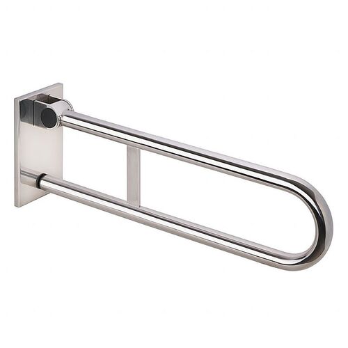 BELP Klappgriff abnehmbar in U-Form Edelstahl poliert mit Abdeckung 120x225x616 mm, 120 kg Traglast f�r Bad & WC >> zum Bohren