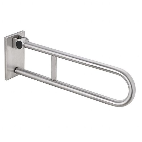 BELP Klappgriff abnehmbar in U-Form Edelstahl geb�rstet mit Abdeckung 120x225x616 mm, 120 kg Traglast f�r Bad & WC >> zum Bohren