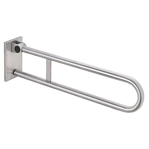 BELP Klappgriff abnehmbar in U-Form Edelstahl geb�rstet mit Abdeckung 120x225x829 mm, 120 kg Traglast f�r Bad & WC >> zum Bohren