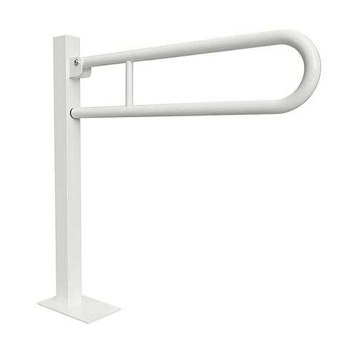 BELP St�tzklappgriff in U-Form Bodenmontage Eisen Wei� 150x870x972 mm, 120 kg Traglast f�r Bad & WC >> zum Bohren