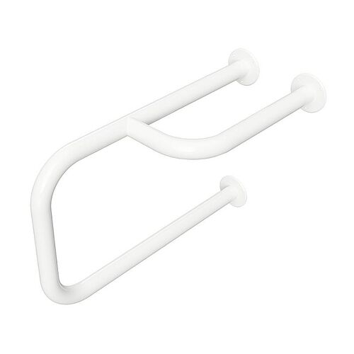 BELP St�tzgriff Rechts Eisen Wei� 230x375x516 mm, 120 kg Traglast f�r Bad & WC >> zum Bohren