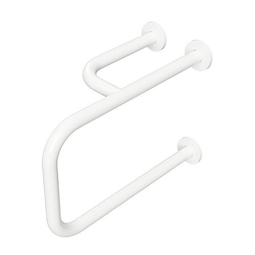 BELP St�tzgriff Links Eisen Wei� mit Abdeckung 235x380x516 mm, 120 kg Traglast f�r Bad & WC >> zum Bohren