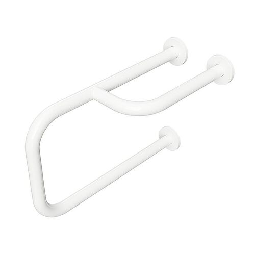 BELP St�tzgriff Rechts Eisen Wei� mit Abdeckung 235x380x776 mm, 120 kg Traglast f�r Bad & WC >> zum Bohren