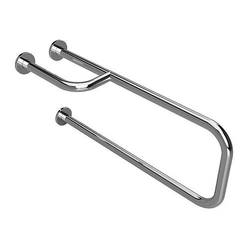 BELP St�tzgriff Links Edelstahl poliert mit Abdeckung 235x380x776 mm, 120 kg Traglast f�r Bad & WC >> zum Bohren