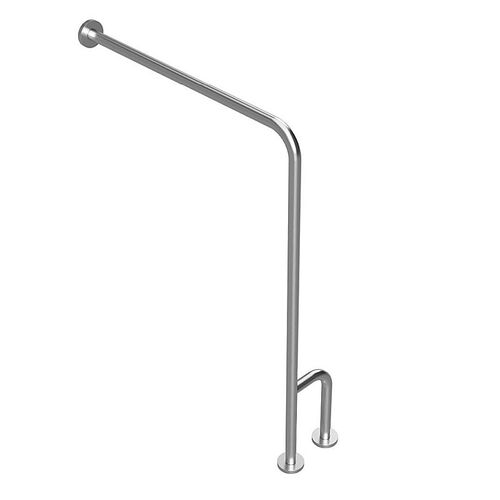 BELP St�tzgriff Rechts Edelstahl geb�rstet mit Abdeckung 230x866x840 mm, 120 kg Traglast f�r Bad & WC >> zum Bohren