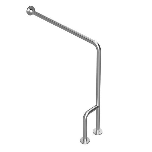 BELP St�tzgriff Links Edelstahl geb�rstet mit Abdeckung 230x866x840 mm, 120 kg Traglast f�r Bad & WC >> zum Bohren