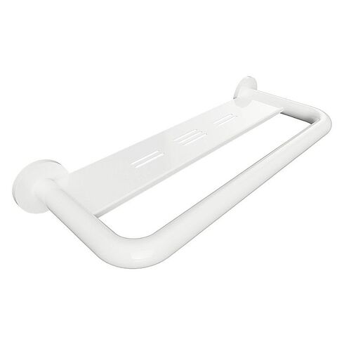 BELP Griff Eisen Wei� mit Abdeckung 580x80x220 mm, 120 kg Traglast f�r Bad & WC >> zum Bohren