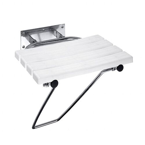 BELP Duschklappsitz Edelstahl Kunststoff poliert 440x460x450 mm, 200 kg Traglast f�r Bad & WC >> zum Bohren