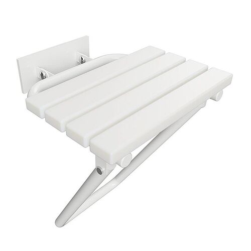 BELP Duschklappsitz Edelstahl Kunststoff Wei� mit Abdeckung 440x460x450 mm, 200 kg Traglast f�r Bad & WC >> zum Bohren