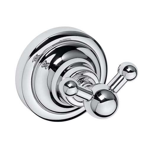 BETRO CHROM Doppelkleiderhaken Messing Chrom 65x65x65 mm f�r Bad & K�che >> zum Bohren