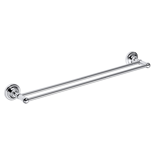 BETRO CHROM Doppelhandtuchhalter Messing Chrom 665x65x120 mm f�r Bad & K�che >> zum Bohren