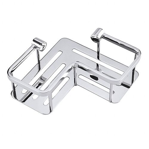 BYTRO Eckseifenkorb Messing Chrom poliert 210x285x75 mm f�r Bad & WC >> zum Bohren