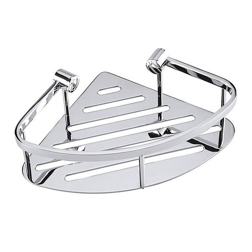 BYTRO Eckseifenkorb Messing Chrom poliert 200x260x70 mm f�r Bad & WC >> zum Bohren