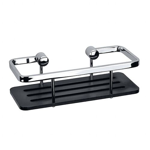 BYTRO Seifenkorb Messing Acryl Schwarz Chrom 110x250x78 mm f�r Bad & WC >> zum Bohren