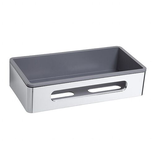 BYTRO Seifenkorb Kunststoff Chrom poliert 139x279x65 mm f�r Bad & WC >> zum Bohren