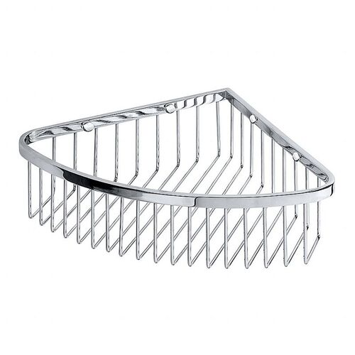 BYTRO Eckseifenkorb Messing Chrom poliert 205x265x90 mm f�r Bad & WC >> zum Bohren