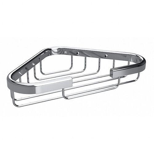 BYTRO Eckseifenkorb Messing Chrom poliert 111x173x30 mm f�r Bad & WC >> zum Bohren