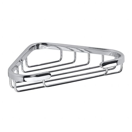 BYTRO Eckseifenkorb Messing Chrom poliert 130x230x30 mm f�r Bad & WC >> zum Bohren