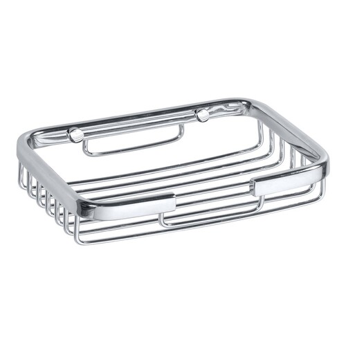 BYTRO Seifenkorb Messing Chrom poliert 90x130x30 mm f�r Bad & WC >> zum Bohren