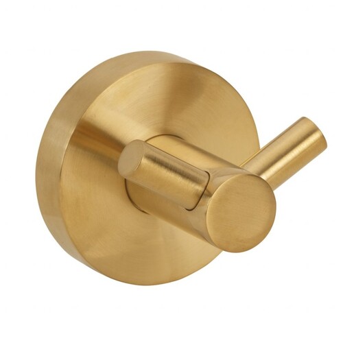 BABLO Doppelkleiderhaken Messing Gold matt 50x55x55 mm f�r Bad & K�che >> zum Bohren oder Kleben