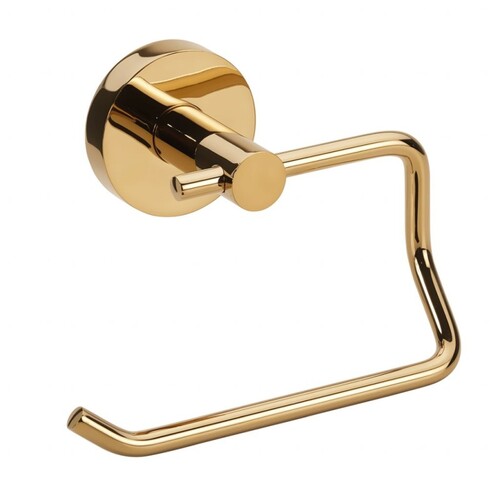 BILLO Papierrollenhalter ohne Deckel Messing Gold poliert 90x140x95 mm f�r Bad & WC >> zum Bohren oder Kleben