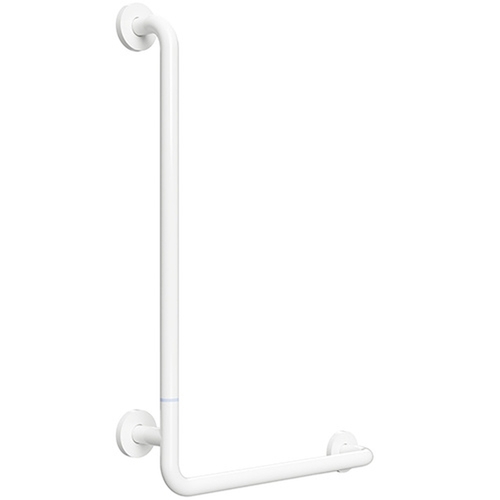 BELP Steckbarer Duschgriff links Eisen Wei� mit Abdeckung 110x625x885 mm, 120 kg Traglast f�r Bad & WC >> zum Bohren