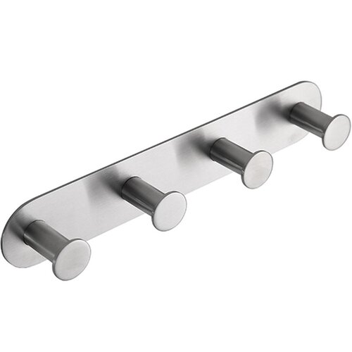 BEASY Hakenleiste Edelstahl Geb�rstet 31x255x45 mm f�r Bad & K�che >> zum Kleben