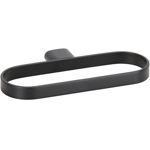 BORGANIC BLACK Handtuchring Edelstahl Schwarz 112x220x20 mm f�r Bad & K�che >> zum Bohren