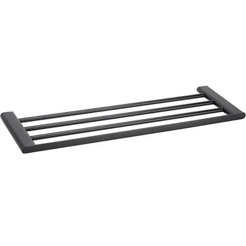 BORGANIC BLACK Handtuchablage Edelstahl Schwarz 214x640x20 mm f�r Bad & WC >> zum Bohren