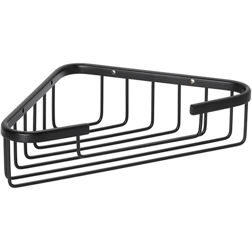 BYTRO Eckseifenkorb Messing Schwarz 150x245x60 mm f�r Bad & WC >> zum Bohren