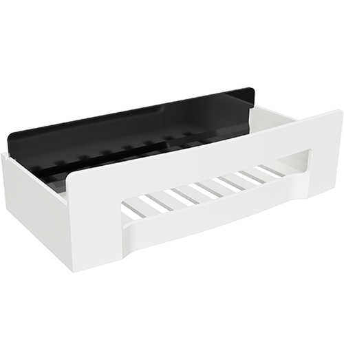 BYTRO Seifenkorb mit Spachtel Edelstahl Kunststoff Wei� 115x225x63 mm f�r Bad & K�che >> zum Bohren