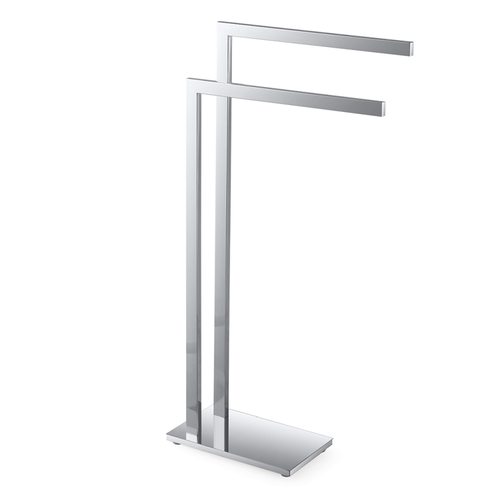 META Handtuchst�nder doppelt Messing Chrom 400x150x800 mm f�r Bad & WC >> Freistehend anwendbar