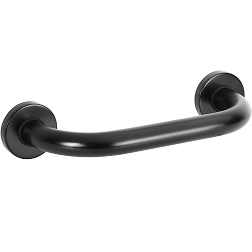 BELP Haltegriff Eisen Gummi Komaxit Schwarz 106x380x80 mm, 120 kg Traglast f�r Bad & WC >> zum Bohren