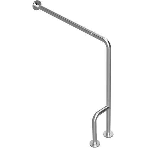 BELP St�tzgriff Links steckbar mit Abdeckung Edelstahl geb�rstet 840x230x866 mm, 120 kg Traglast f�r Bad & WC >> zum Bohren