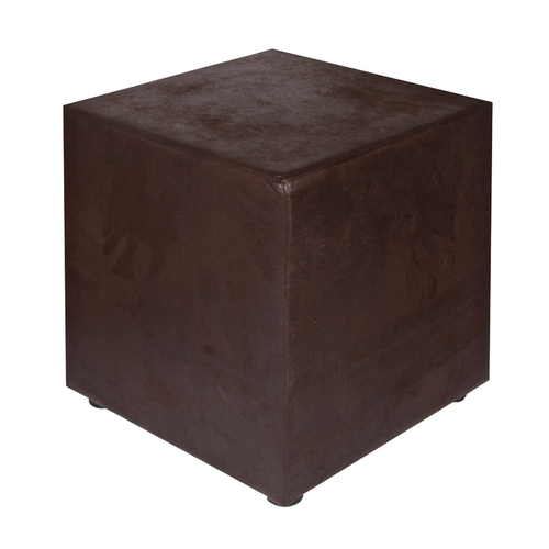 Sitzw�rfel dunkelbraun Wildlederoptik 40 cm x 40 cm x 45 cm