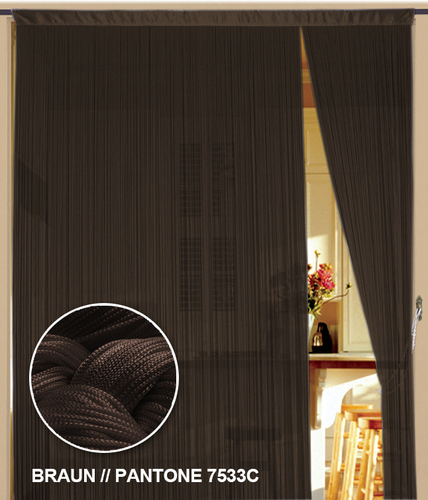 Fadenvorhang 150 cm x 300 cm (BxH) braun