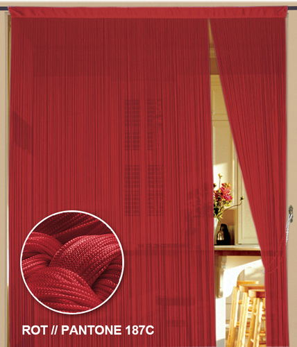 Fadenvorhang 150 cm x 300 cm (BxH) rot
