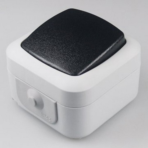 1141 Feuchtraum IP44 Wechselschalter 10 Ampere inklusive Rahmen