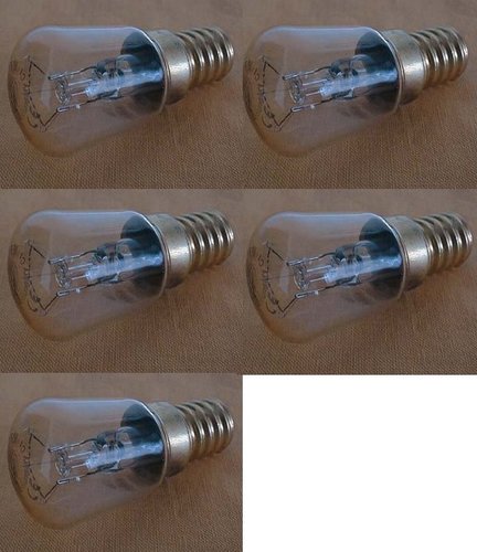 2177 Leuchtmittel 25 Watt E-14 klar f�r N�hmaschinen 5 St�ck