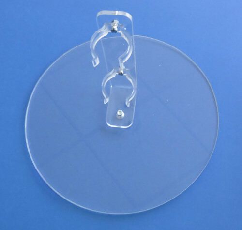 3353 Acryl Stnder  250mm mit Befestigung-Klammer 38mm